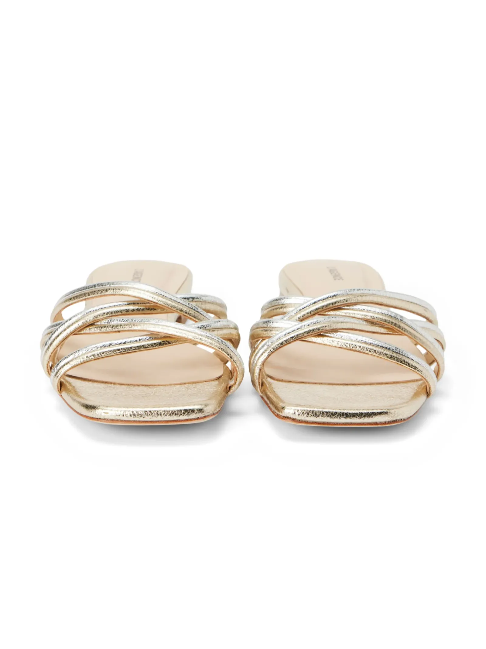 L'AGENCE Spring Collection|Sandals & Wedges|Abelle Flat Sandal Gold/Silver Crackle