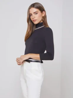 L'AGENCE All Things Black|Essentials|Aja Top Black
