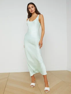 L'AGENCE Spring '24 Catalog|Spring Collection|Akiya Tank Dress Honeydew