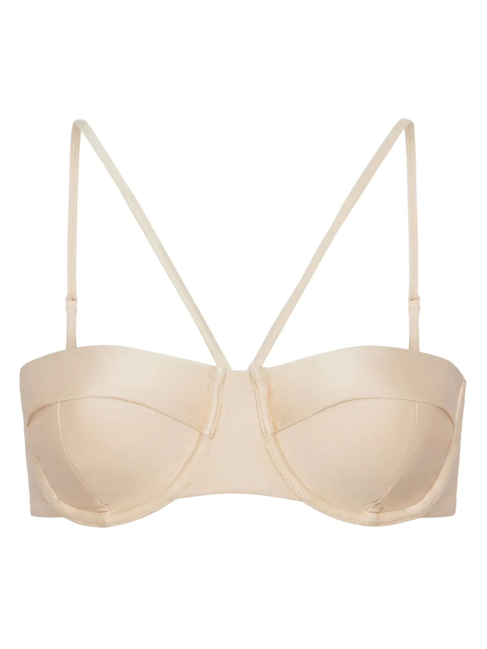 L'AGENCE Spring Collection|Swimwear|Alexandria Bikini Top Champagne