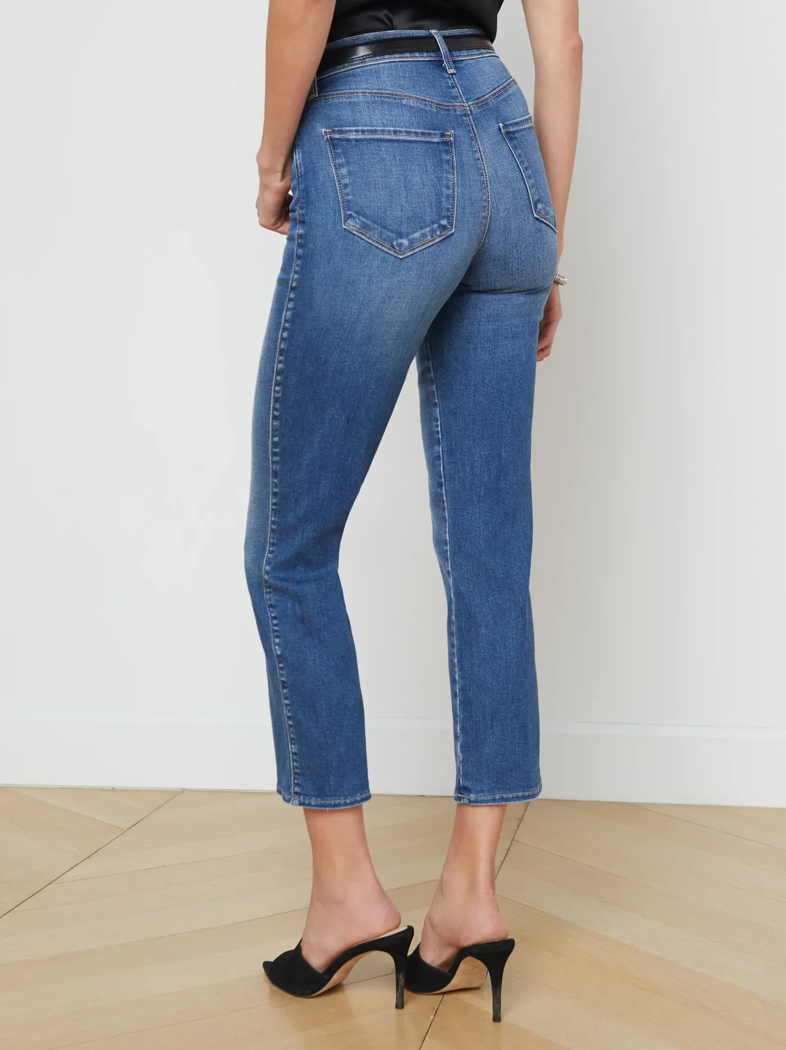 L'AGENCE Petite|Straight|Alexia Cropped Cigarette Jean Cambridge