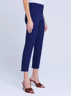L'AGENCE Petite|Straight|Alexia Cropped Cigarette Jean Midnight