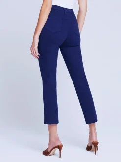 L'AGENCE Petite|Straight|Alexia Cropped Cigarette Jean Midnight