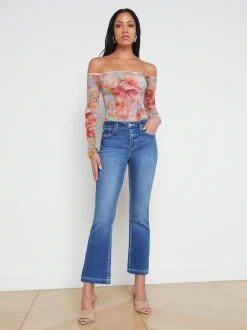 L'AGENCE Flare & Bootcut|Aged Denim|Ali Skinny Flare Jean Maywood