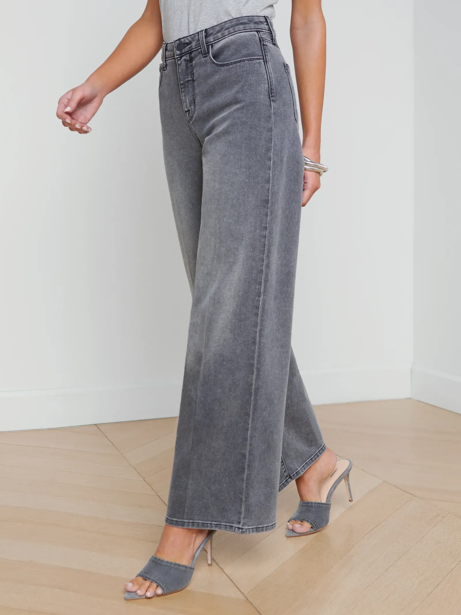 L'AGENCE Wide & Relaxed|Spring Collection|Alicent Wide-Leg Jean Magnesite