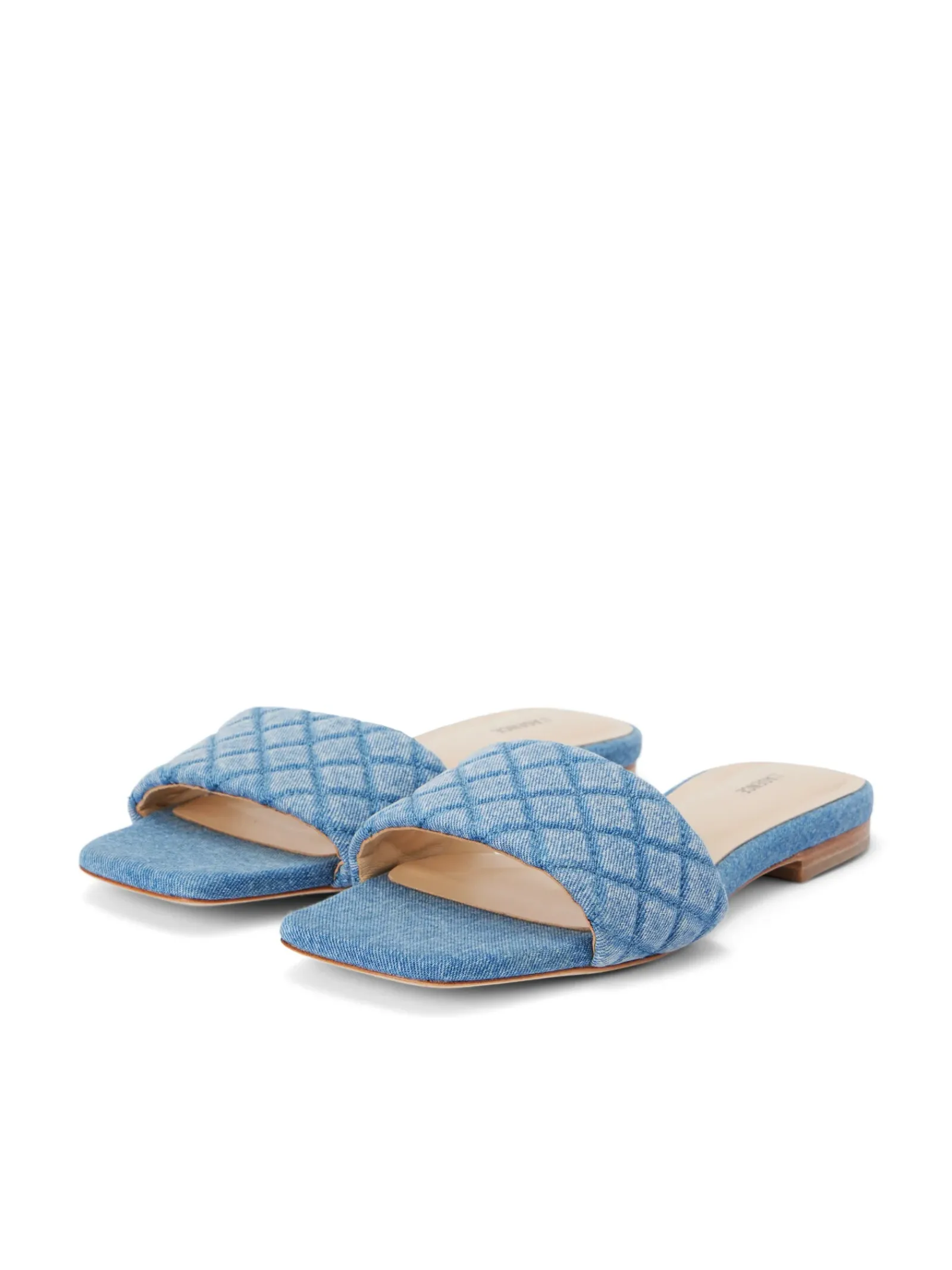 L'AGENCE Spring Collection|Sandals & Wedges|Aloise Denim Slide Sandal Light Blue Denim