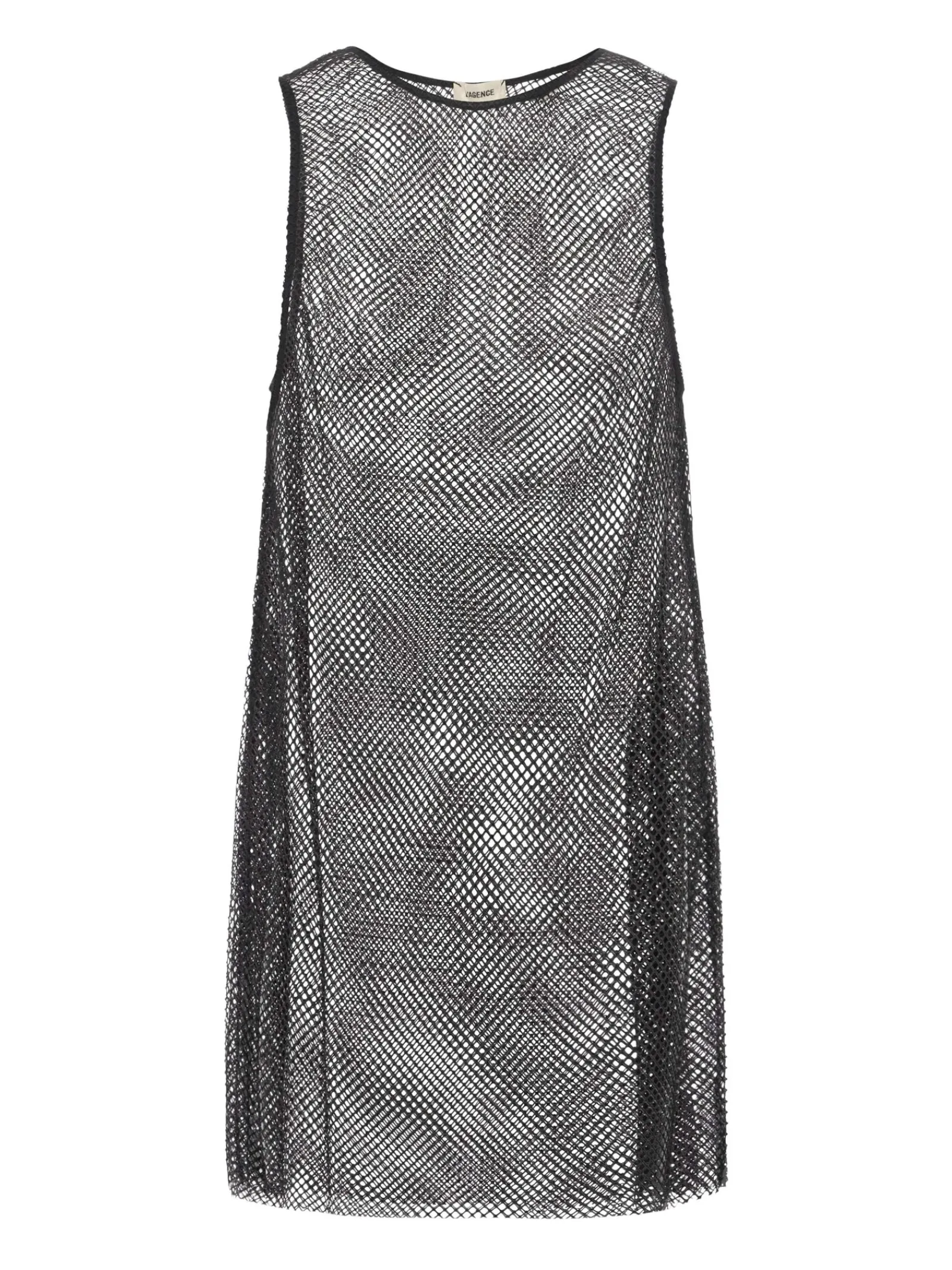 L'AGENCE Spring Collection|Swimwear|Angela Mesh Cover-Up Dress Black