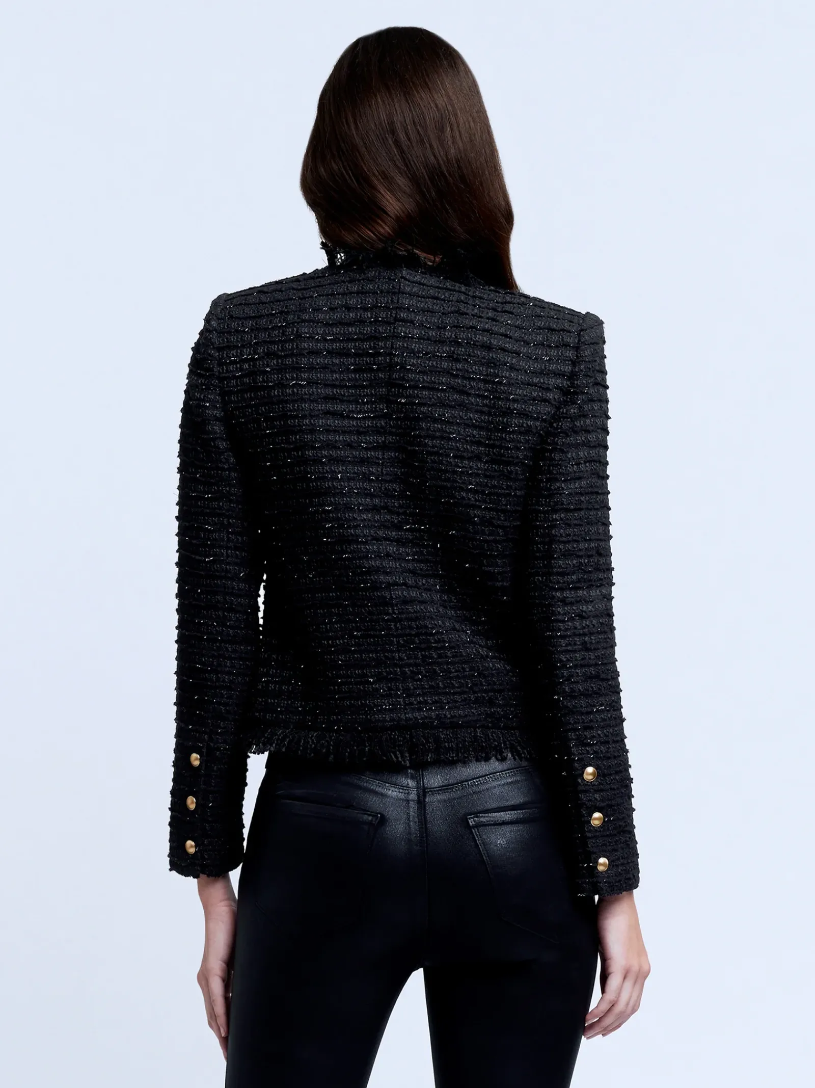 L'AGENCE All Things Black|Blazers & Jackets|Angelina Tweed Blazer Black