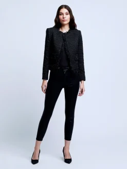 L'AGENCE All Things Black|Blazers & Jackets|Angelina Tweed Blazer Black