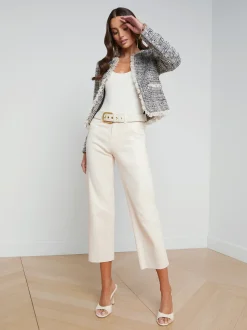 L'AGENCE Spring Collection|Blazers & Jackets|Angelina Tweed Jacket Ecru/Black/Metallic