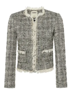L'AGENCE Spring Collection|Blazers & Jackets|Angelina Tweed Jacket Ecru/Black/Metallic