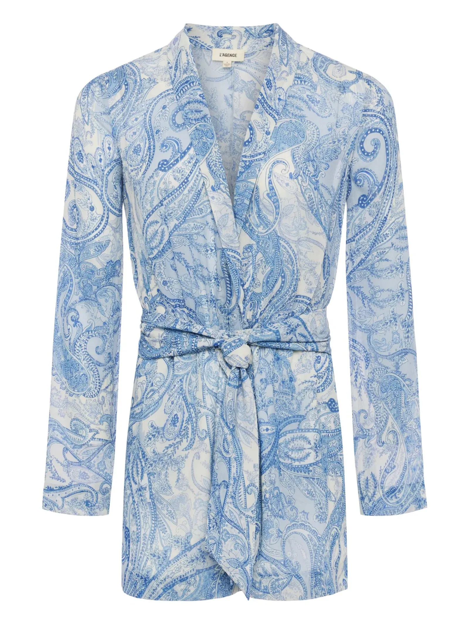 L'AGENCE Spring '24 Catalog|Print Edition|Arabell Romper Ivory/Blue Decorated Paisley