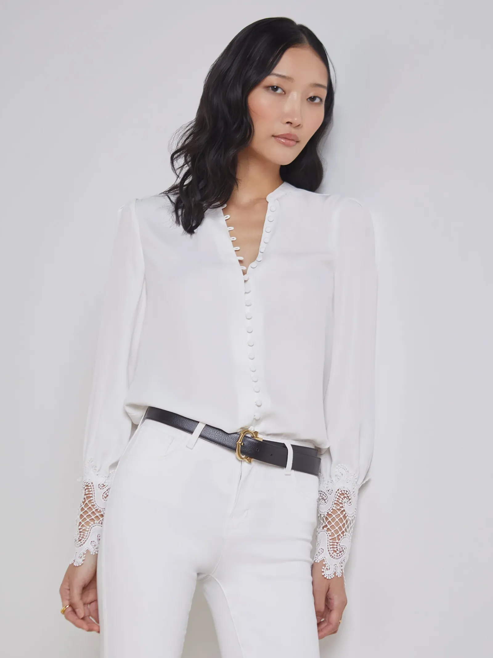 L'AGENCE Back in Stock|Essentials|Ava Blouse Ivory