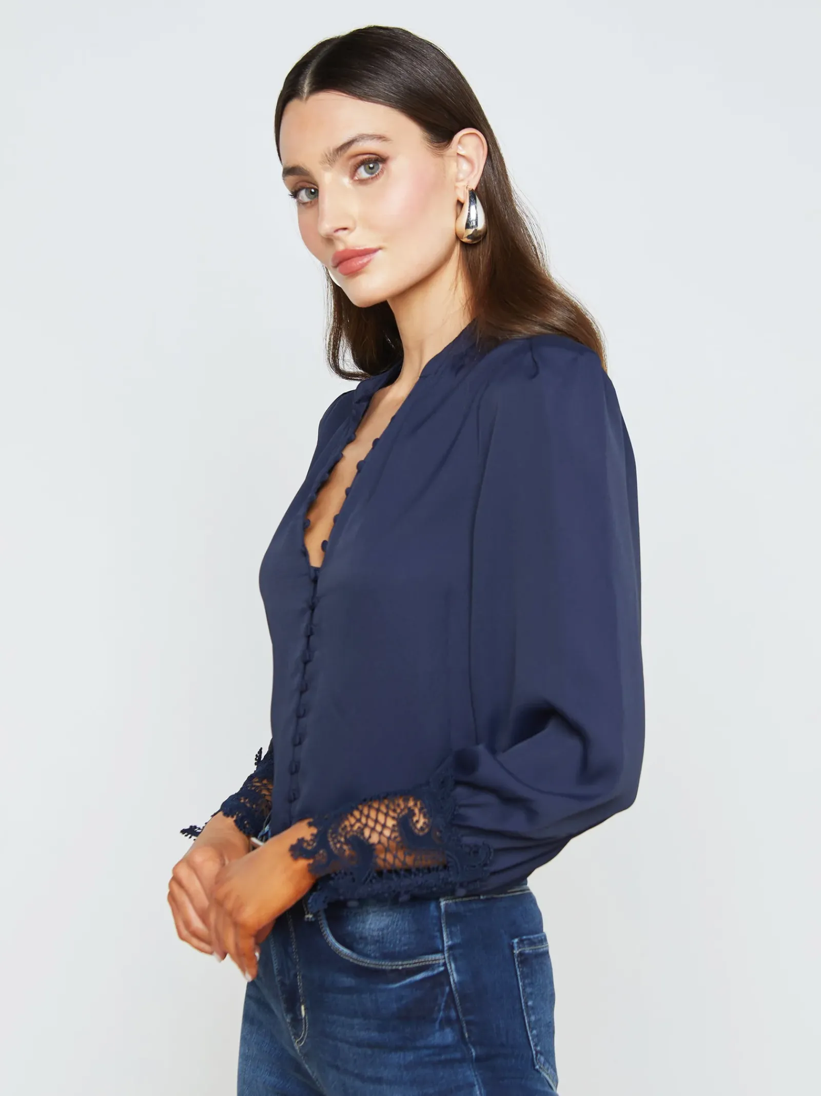 L'AGENCE Essentials|Blouses & Tops|Ava Blouse Midnight