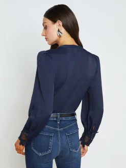 L'AGENCE Essentials|Blouses & Tops|Ava Blouse Midnight