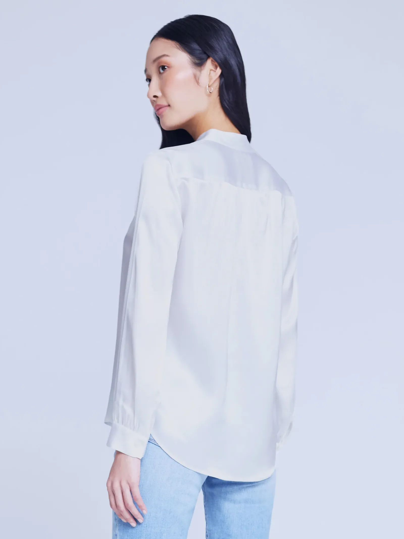 L'AGENCE Nouveau Whites|Silks|Bianca Blouse White