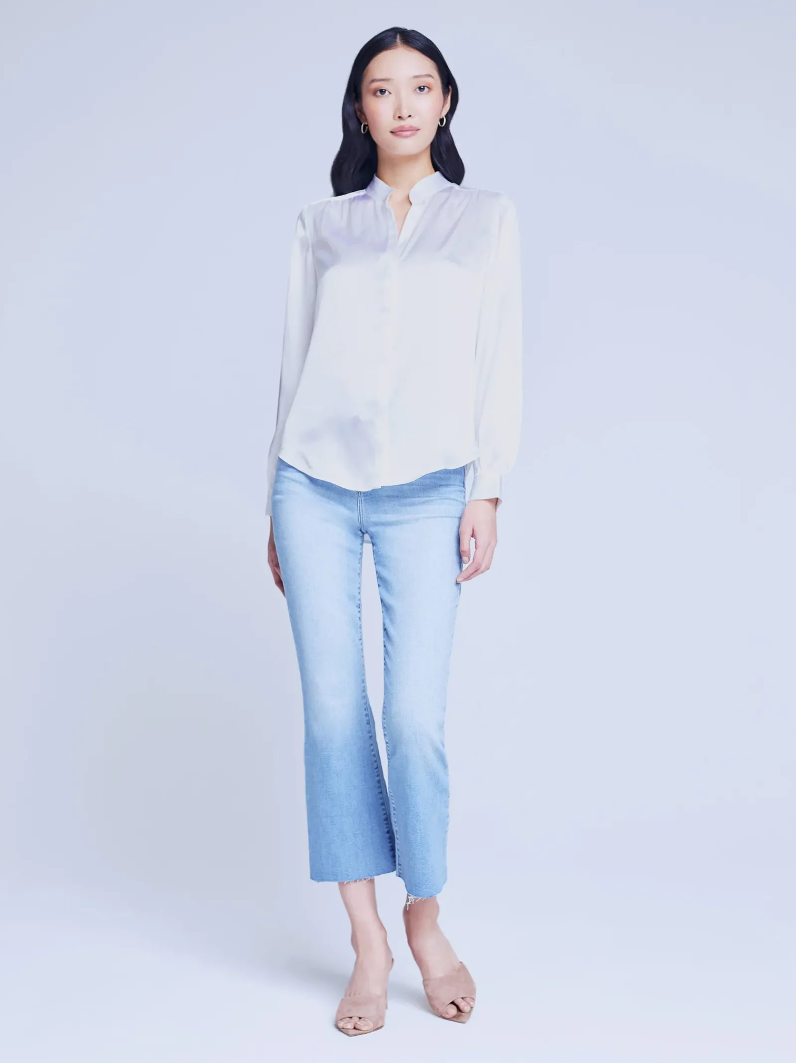 L'AGENCE Nouveau Whites|Silks|Bianca Blouse White