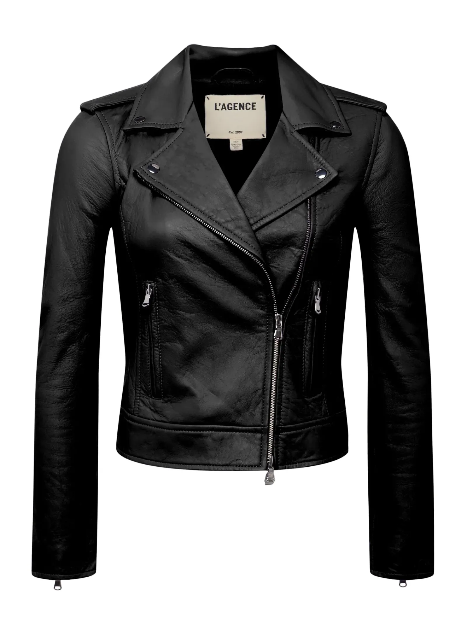 L'AGENCE All Things Black|Essentials|Biker Leather Jacket Black