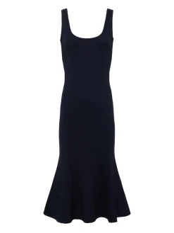 L'AGENCE Spring Collection|Dresses & Jumpsuits|Bisous Flared Midi Dress Midnight
