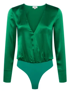 L'AGENCE Sets|Spring Collection|Blaze Silk Bodysuit Sea Green