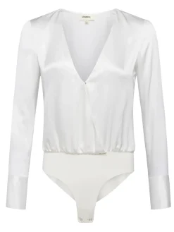 L'AGENCE Best Sellers|Silks|Blaze Silk Bodysuit Ivory