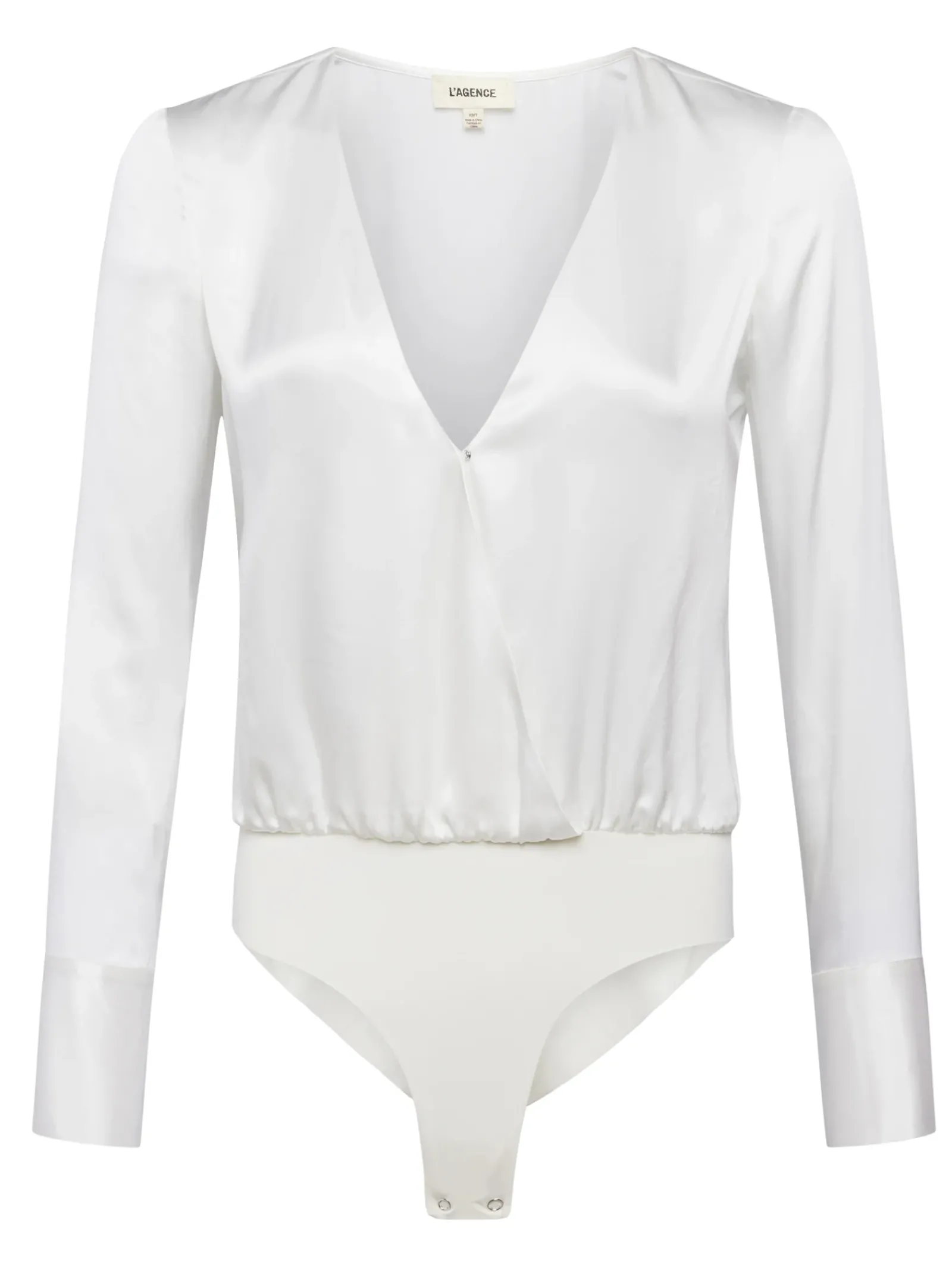 L'AGENCE Best Sellers|Silks|Blaze Silk Bodysuit Ivory