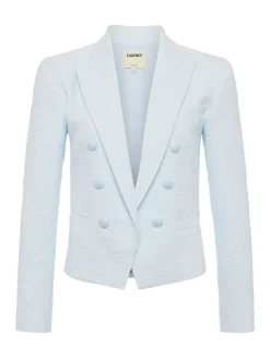 L'AGENCE Online Exclusives|Spring '24 Catalog|Brooke Open-Front Blazer Ice Water