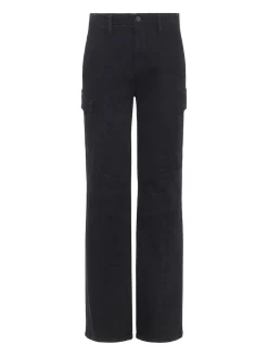 L'AGENCE All Things Black|Cargo Pants|Brooklyn Cargo Jean Washed Black