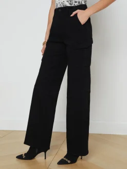 L'AGENCE All Things Black|Cargo Pants|Brooklyn Cargo Jean Noir