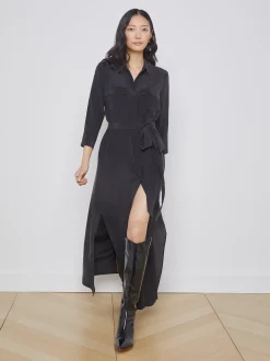 L'AGENCE All Things Black|Essentials|Cameron Shirt Dress Black