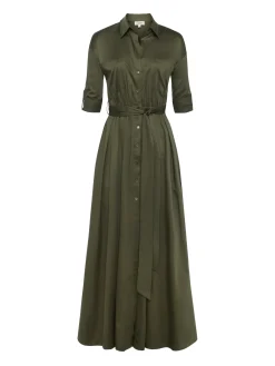 L'AGENCE Spring Collection|Dresses & Jumpsuits|Cammi Poplin Dress Ivy Green