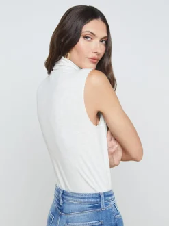 L'AGENCE Online Exclusives|Back in Stock|Ceci Sleeveless Turtleneck Light Ash Grey