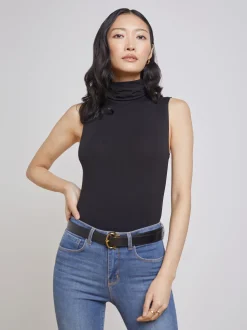 L'AGENCE All Things Black|Blouses & Tops|Ceci Sleeveless Turtleneck Black