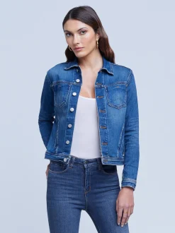 L'AGENCE Denim Jackets|Essentials|Celine Jacket Authentique Distressed
