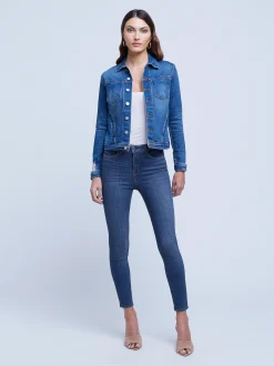 L'AGENCE Denim Jackets|Essentials|Celine Jacket Authentique Distressed