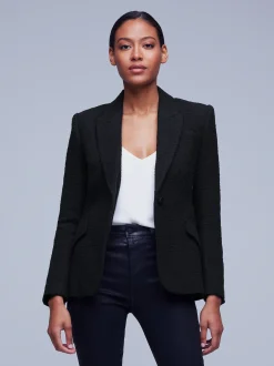 L'AGENCE All Things Black|Blazers & Jackets|Chamberlain Tweed Blazer Black/Black