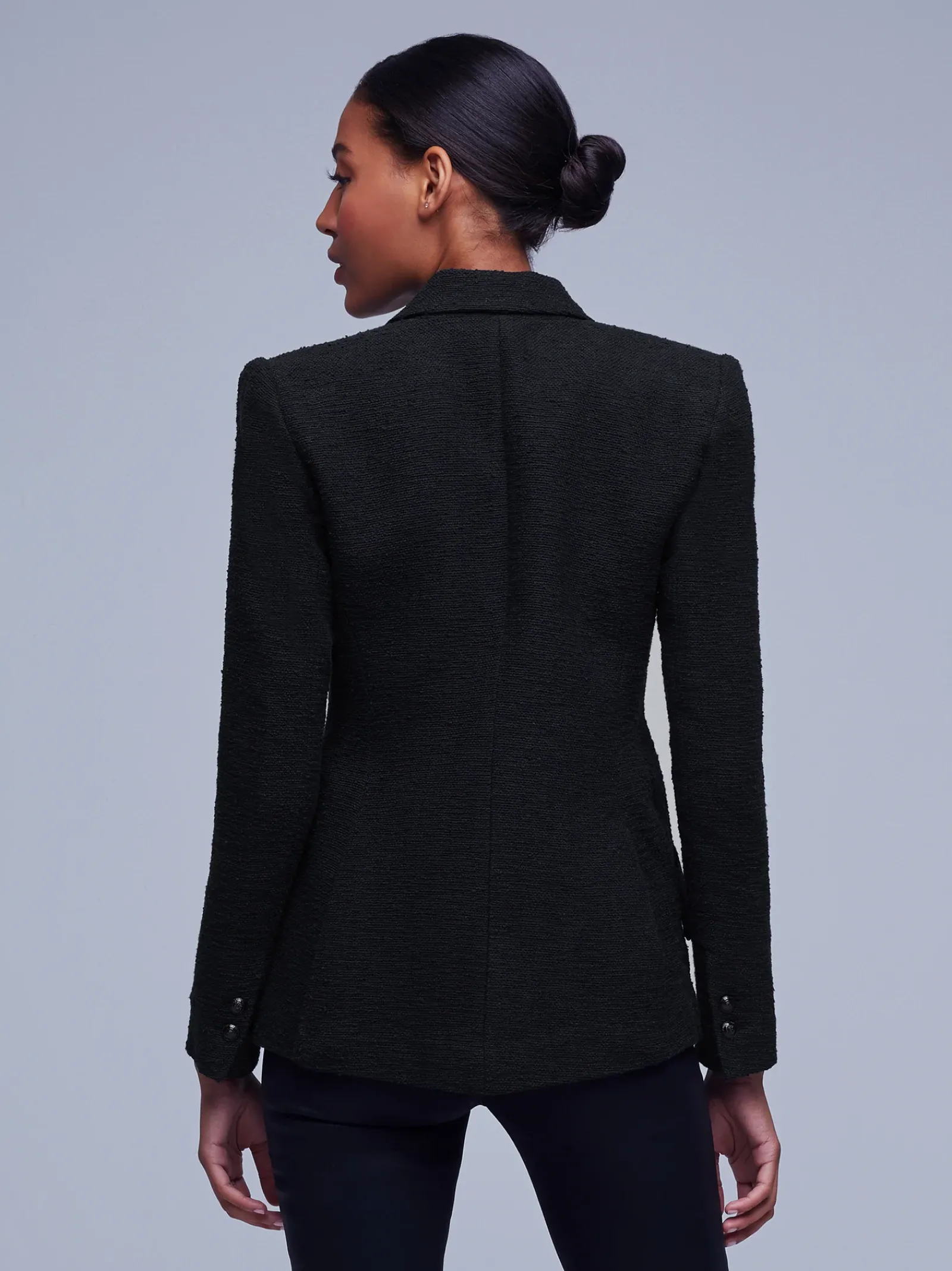 L'AGENCE All Things Black|Blazers & Jackets|Chamberlain Tweed Blazer Black/Black