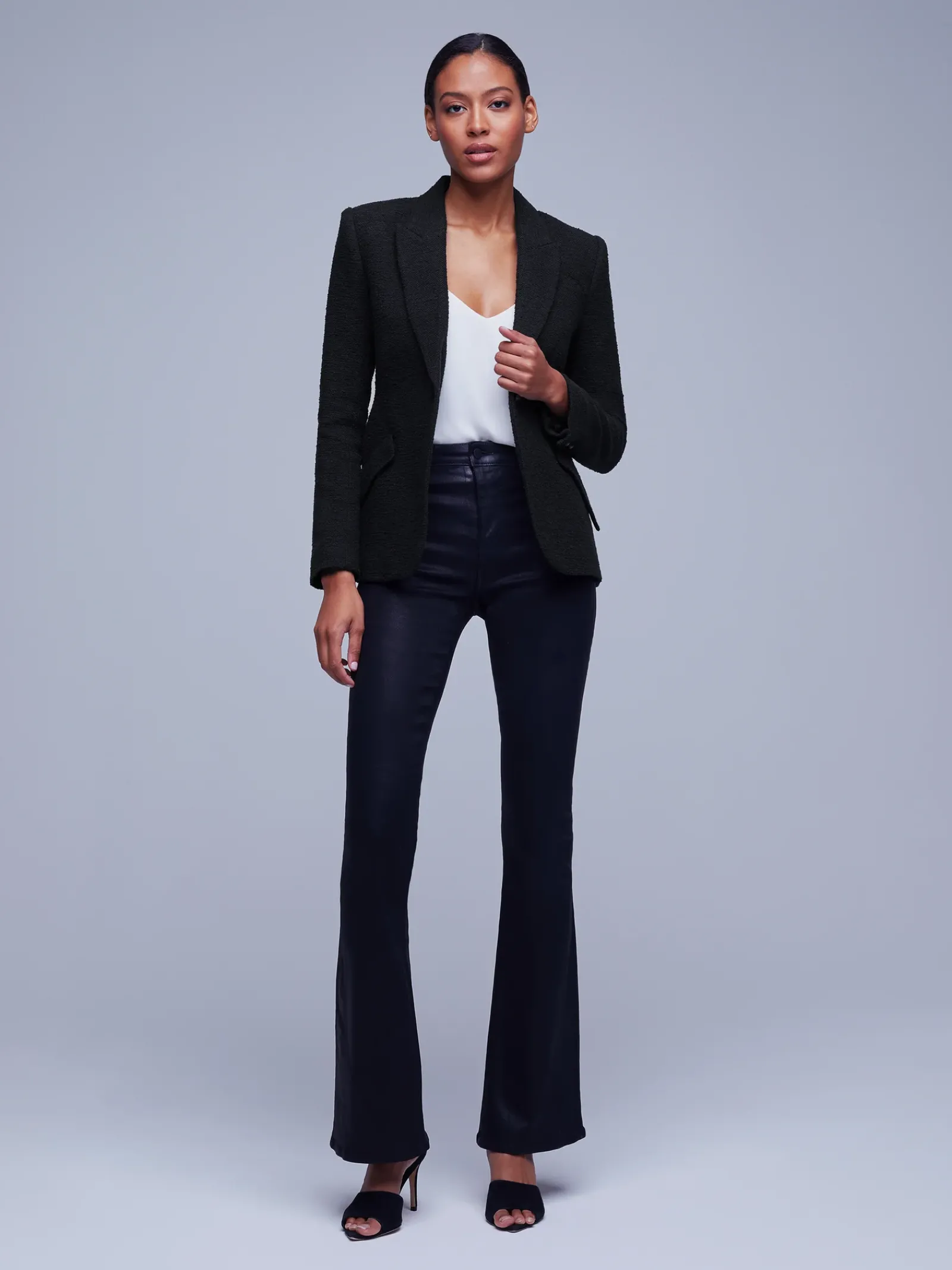 L'AGENCE All Things Black|Blazers & Jackets|Chamberlain Tweed Blazer Black/Black