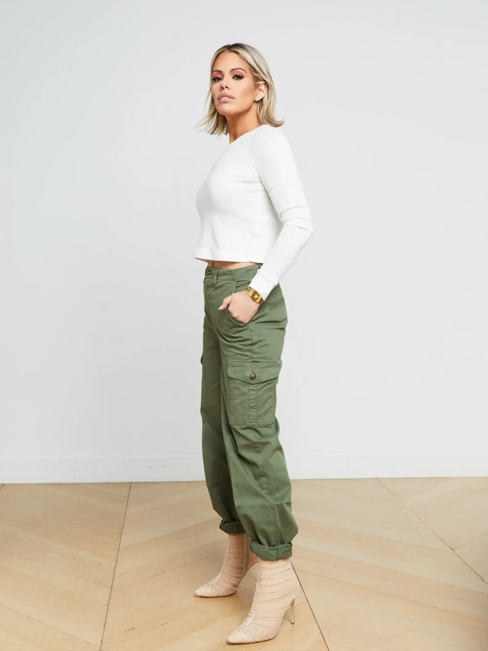 L'AGENCE Cargo Pants|Cargo Pants|Channing Trouser Clover
