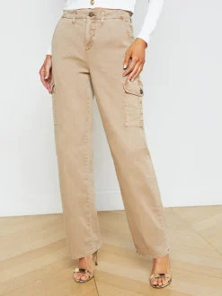 L'AGENCE Cargo Pants|Cargo Pants|Channing Trouser Dark Latte