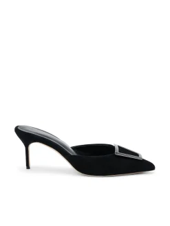 L'AGENCE Resort Collection|Mules|Charlene Mule Black Suede