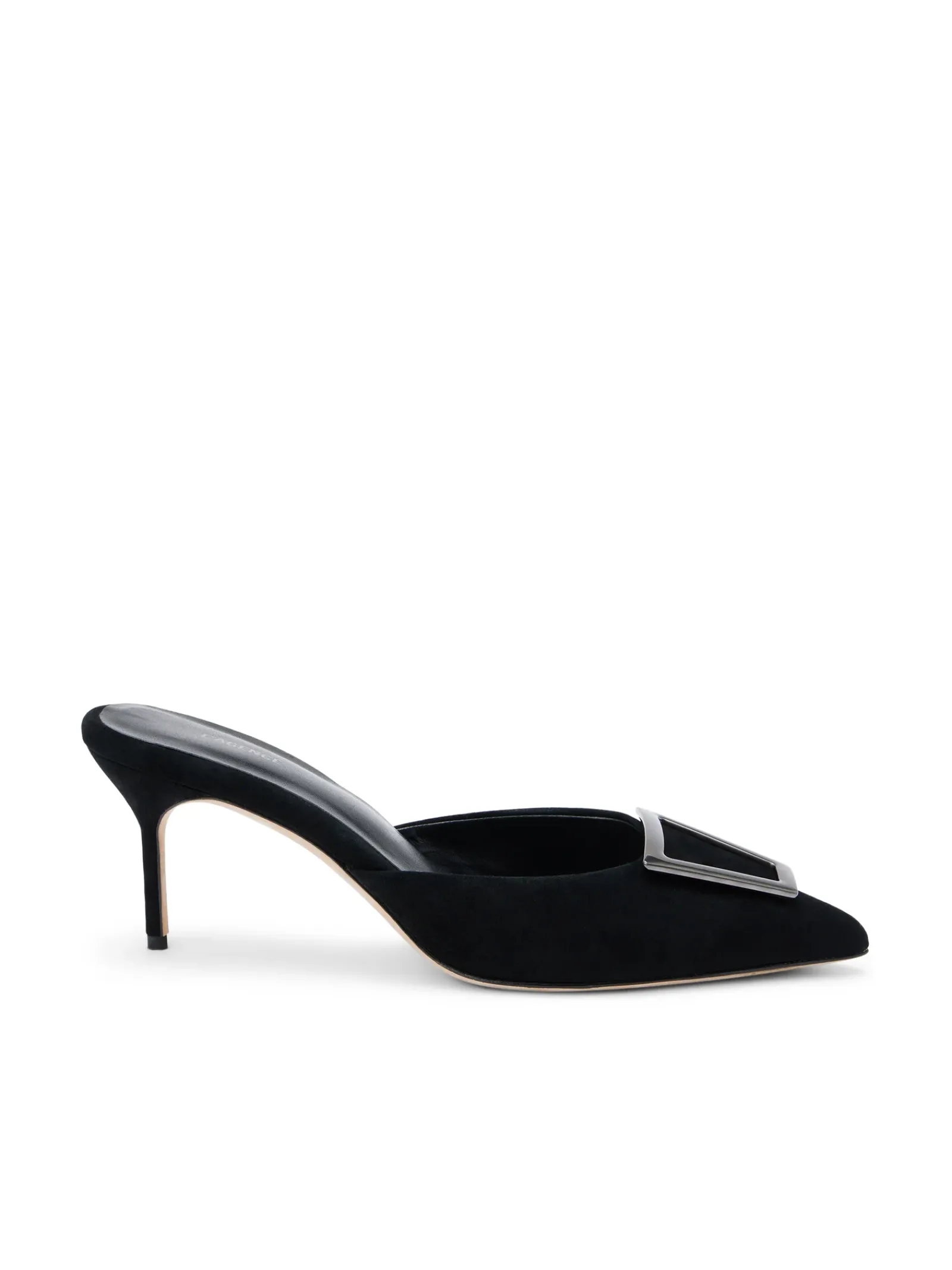 L'AGENCE Resort Collection|Mules|Charlene Mule Black Suede