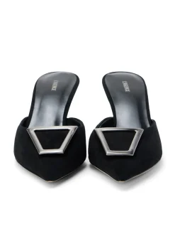 L'AGENCE Resort Collection|Mules|Charlene Mule Black Suede