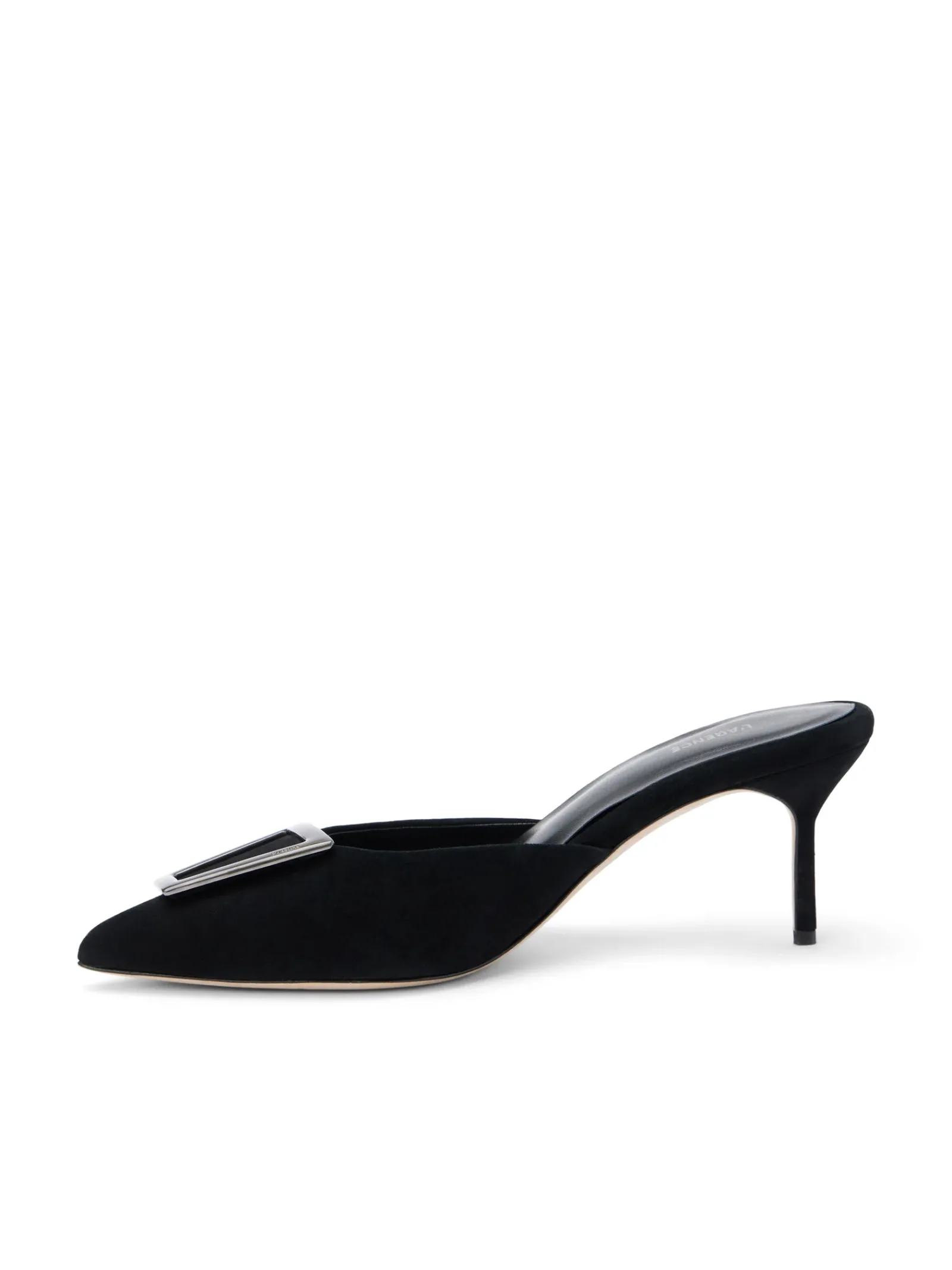 L'AGENCE Resort Collection|Mules|Charlene Mule Black Suede