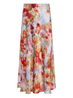 L'AGENCE Sets|Print Edition|Clarisa Silk Skirt Multi Soft Cloud Floral