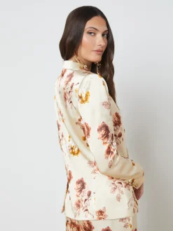 L'AGENCE Sets|Resort Collection|Colin Blazer Buff Multi Tonal Rose Floral