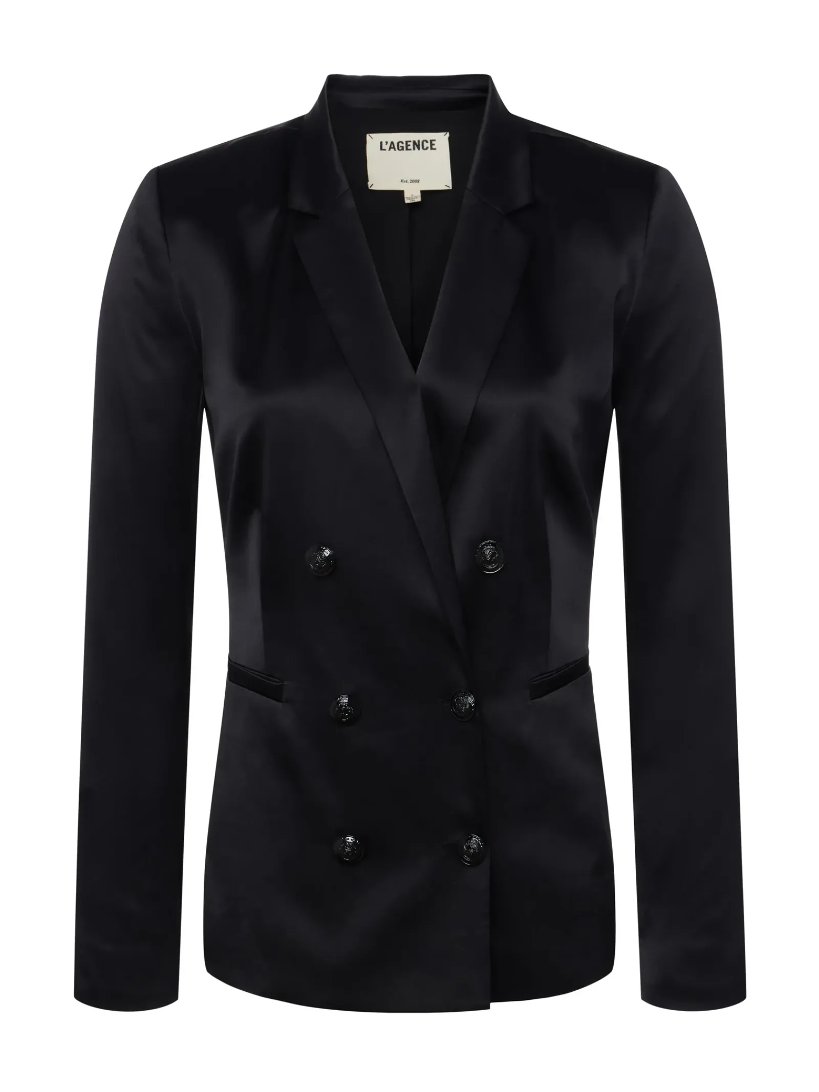 L'AGENCE All Things Black|Sets|Colin Silk Charmeuse Blazer Black
