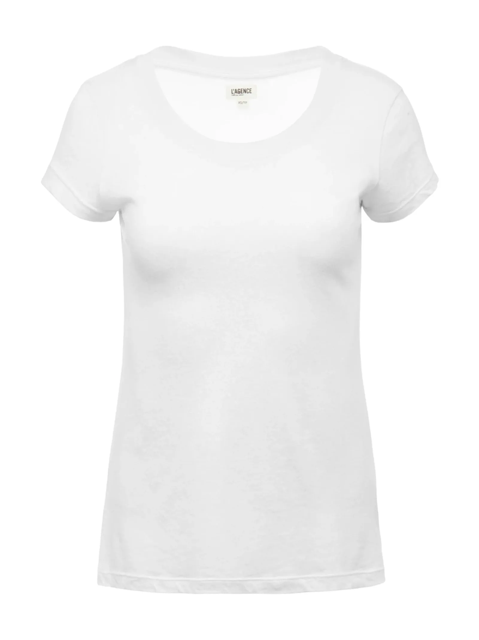 L'AGENCE Nouveau Whites|Spring '24 Catalog|Cory Cotton Scoopneck Tee White