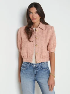 L'AGENCE Online Exclusives|Spring Collection|Cove Cropped Jacket Dusty Pink