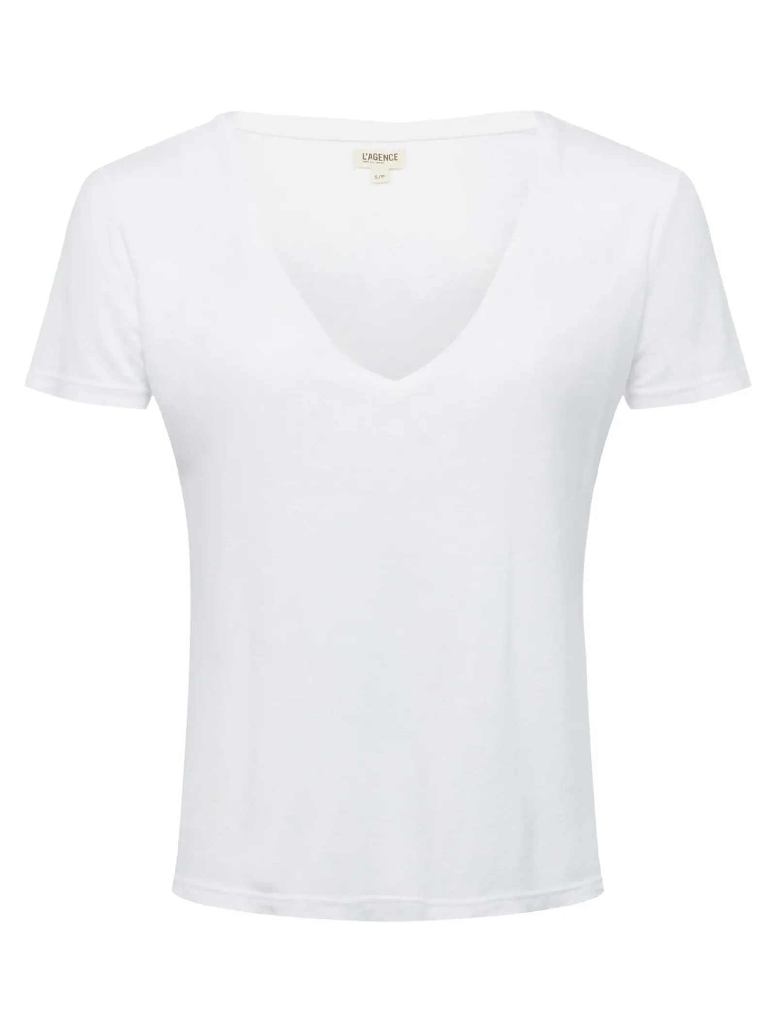 L'AGENCE Tees|Daijia V-Neck Tee White